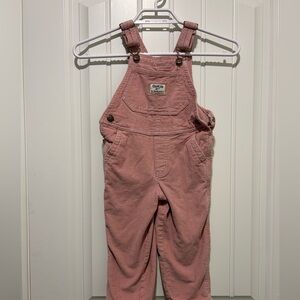Toddler Girl Pink Corduroy OshKosh Overalls